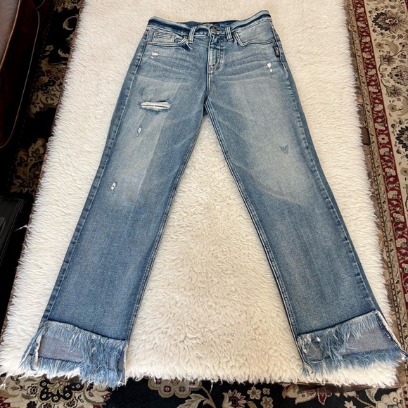 Silver Ankle Straight Distressed Jeans size W24 L27 - Picture 6 of 13